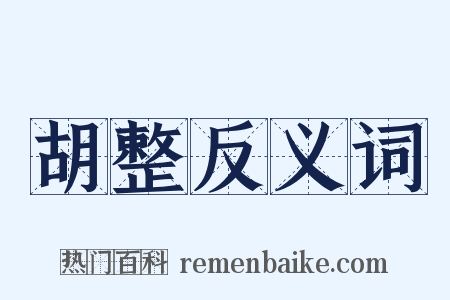 胡整反义词是什么意思的图片
